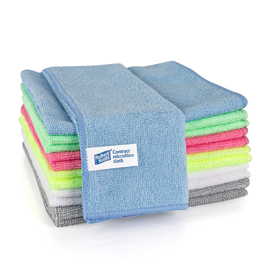 Robert Scott Contract Microfibre Cloth 10pk
