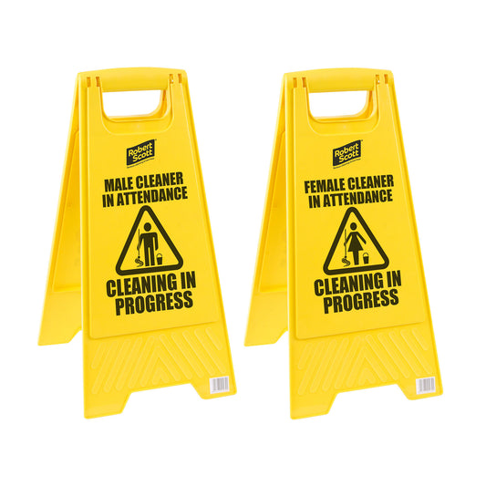 Standard Wet Floor Sign Male / Female Attendant