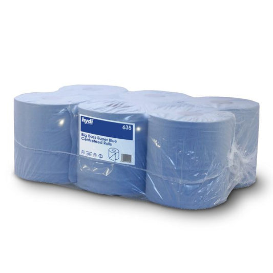Tiboo / Hydi - 2ply 150M Centrefeed Blue Roll (6x150m)