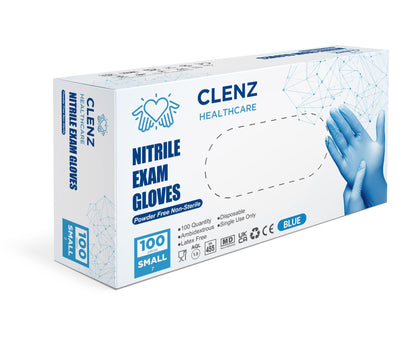Small Case Clenz Blue Nitrile Gloves