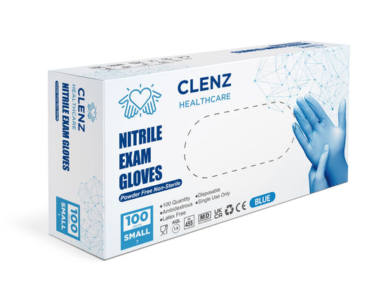 Clenz Blue Nitrile Gloves (Powder Free)