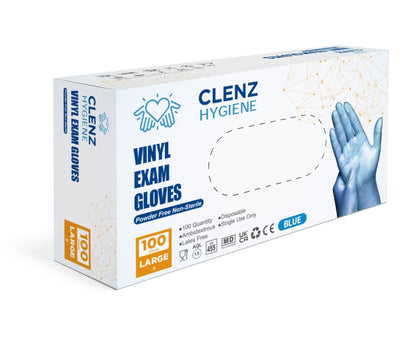 Large Case Clenz Blue Nitrile Gloves