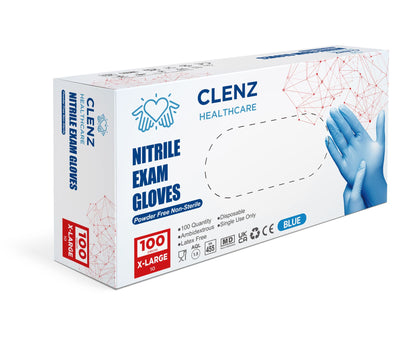 Extra Large Case Clenz Blue Nitrile Gloves
