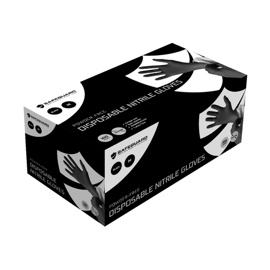 Clenz Black 5g Nitrile Gloves Large