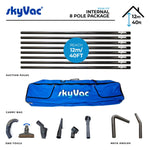 SkyVac Push Fit 44mm Pole Package (8 Pole 12m/40ft)