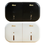 Tiboo - System X - Twin Mini Centrefeed Toilet Tissue Dispenser